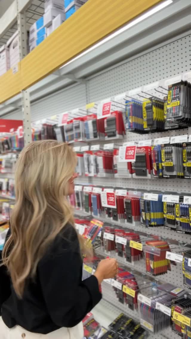 Instagram post by @hannahbrosh for Office Depot. Caption reads: Pilot x Frixion pens are so handy as my....