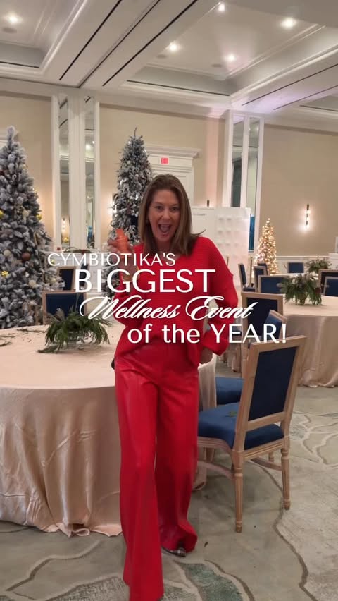 Instagram post by @randimahomes for Cymbiotika. Caption reads: [...] wellness routine goes wherever I go!....