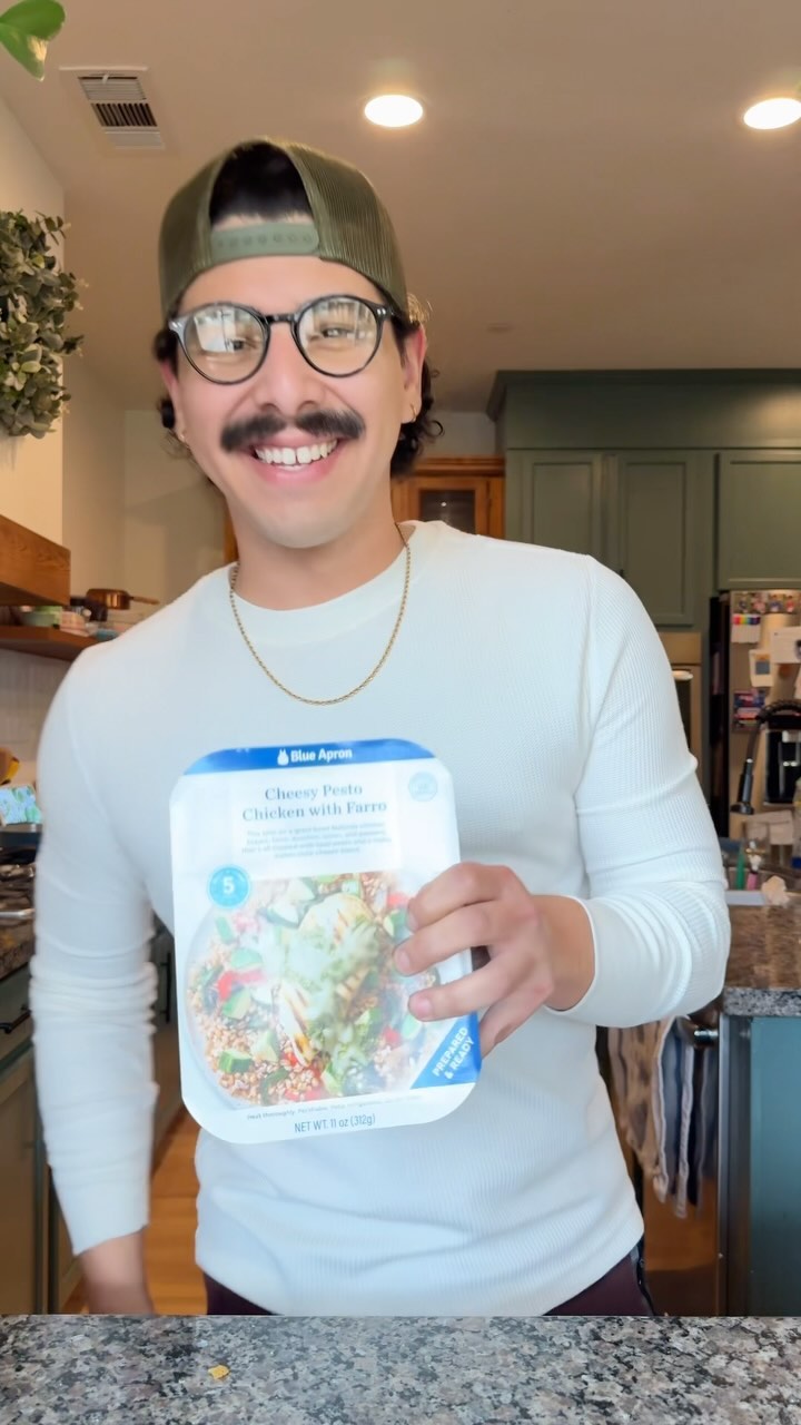Instagram post by @kyledidit for Blue Apron. Caption reads: Lunchtime Hack #ad 

I’m a busy dad, and I need....