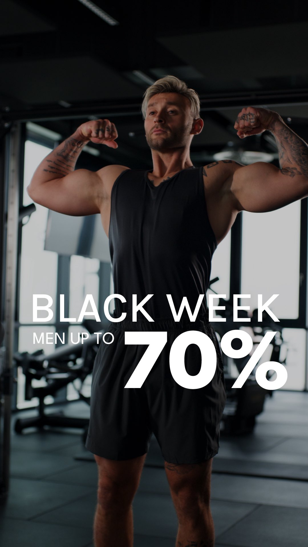 Instagram post by @gymmitdavid for Teveo. Caption reads: BLACK WEEK is here.

Your favorite deals of the....