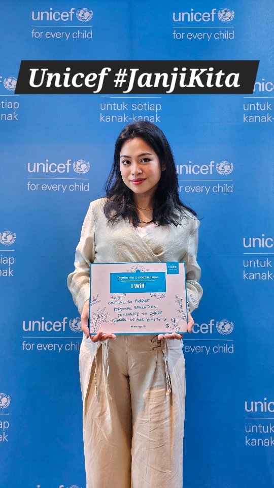 Instagram post by @reinalum for UNICEF. Caption reads: Sometimes you might feel like you can't do much....