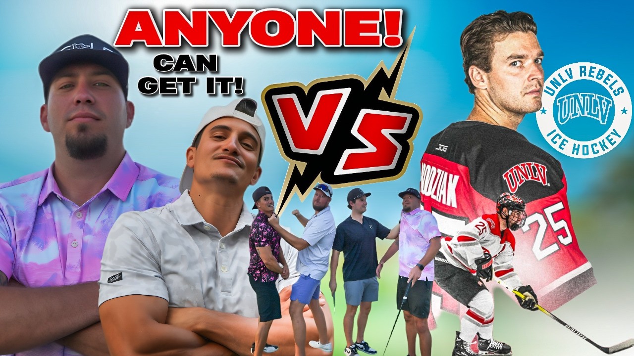 YouTube post by @thegolffathers for Sunday Swagger. Caption reads: GOLF MATCH OF THE CENTURY!!! ANYONE CAN GET IT!!!.
