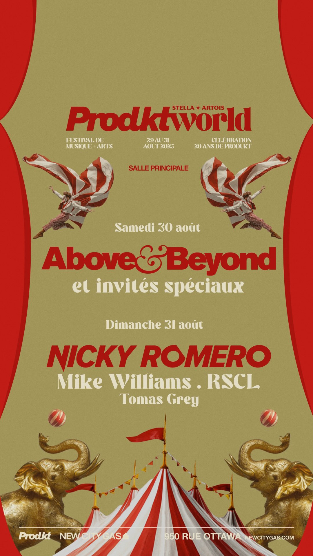 Instagram post by @newcitygas for Stella Artois. Caption reads: PRODUKTWORLD IS BACK 🎪

The wait is over. This....