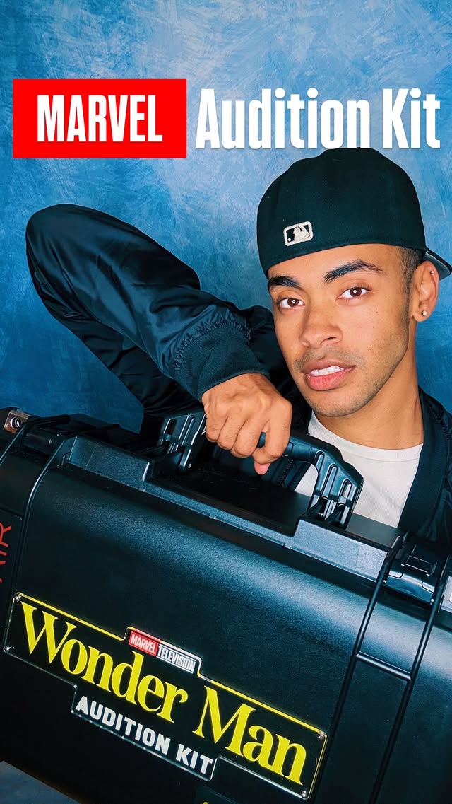Instagram post by @chrisbeyy for Marvel Studios. Caption reads: [...] audition kit straight from @marvelstudios ?!....