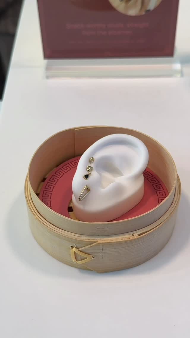 Instagram post by @meilin21 for Studs. Caption reads: From my piercing at @studs to an incredible dinner....