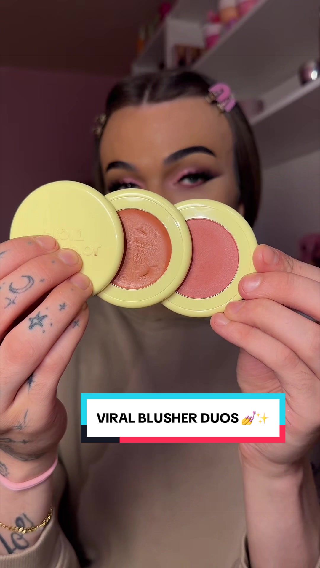 TikTok post by @glambyprez3 for Jordana Ticia Cosmetics. Caption reads: @Jordana Ticia Cosmetics the best blushers ✨💅....