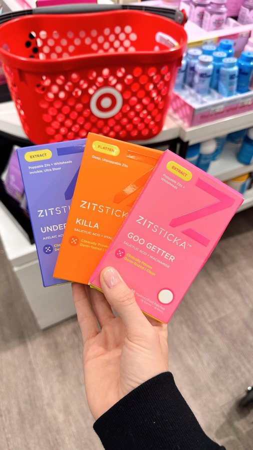 Instagram post by an influencer for ZitSticka. Caption reads: [...] this rebrand as I am with @zitsticka....