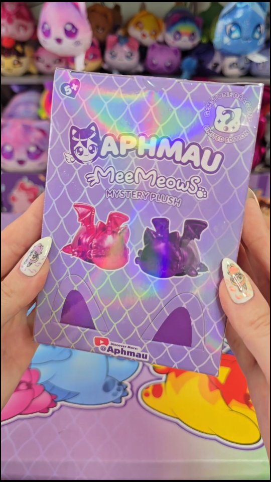 Instagram post by @tanjastoysreview for Bonkers Toys. Caption reads: [AD] #asmr Unboxing Aphmau Gemstone Dragons....