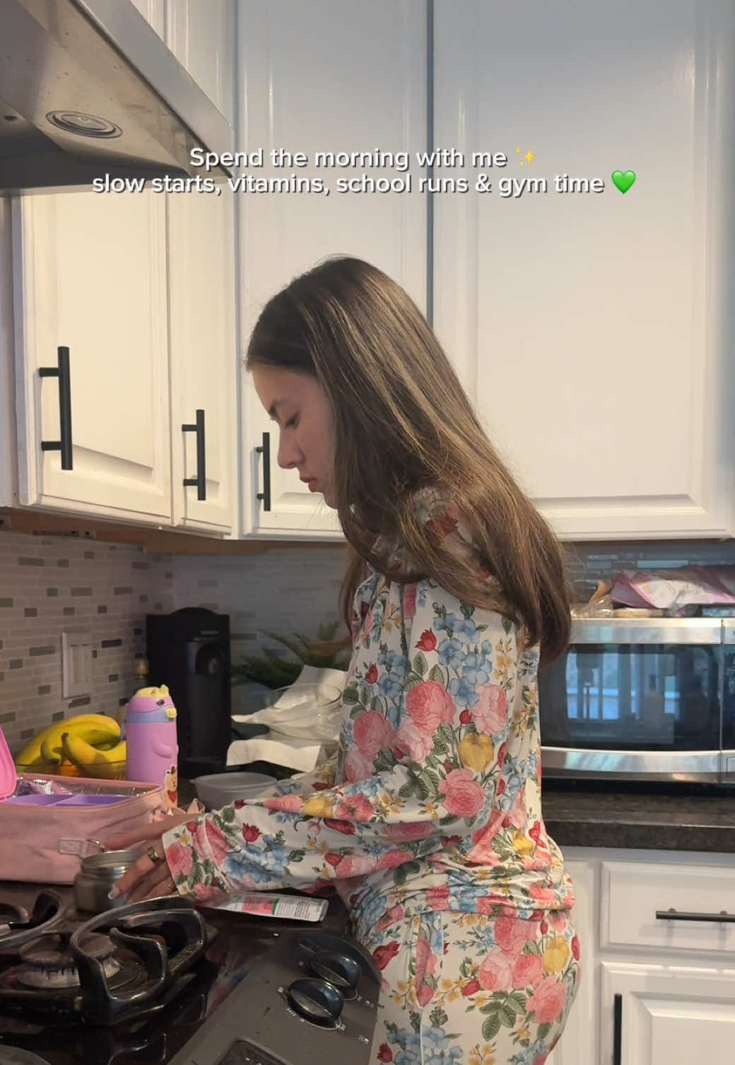 TikTok post by @g.sofm for Grüns. Caption reads: [...] one being taking more vitamins such as....