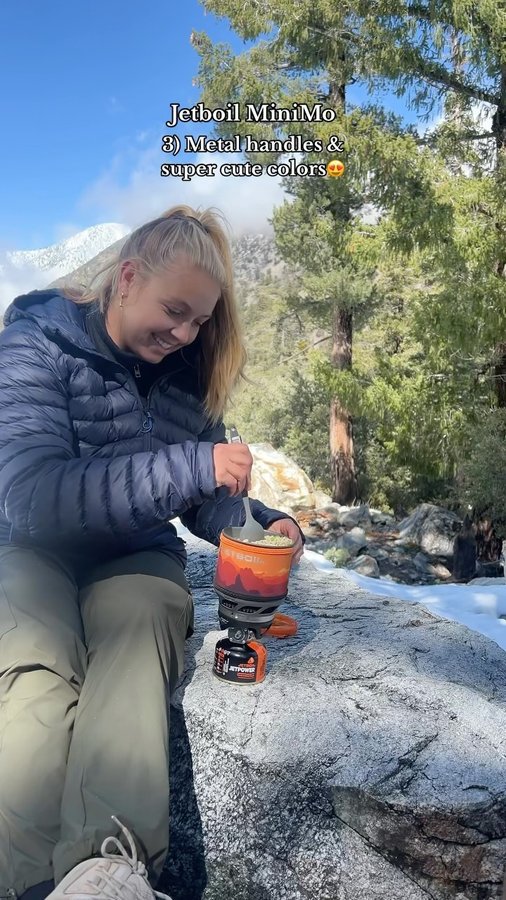 Instagram post by @harrishikers for Jetboil. Caption reads: [...] dependable! That’s why I chose the Jetboil....