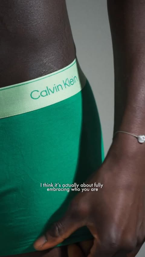 Instagram post by @pierreolivier._ for Calvin Klein. Caption reads: i feel free @calvinklein 🏳️‍🌈 collaboration....