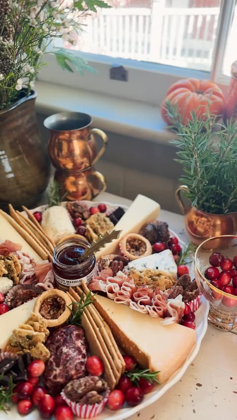 Instagram post by @juliacurated for Harris Teeter. Caption reads: Let’s talk charcuterie boards and holiday....