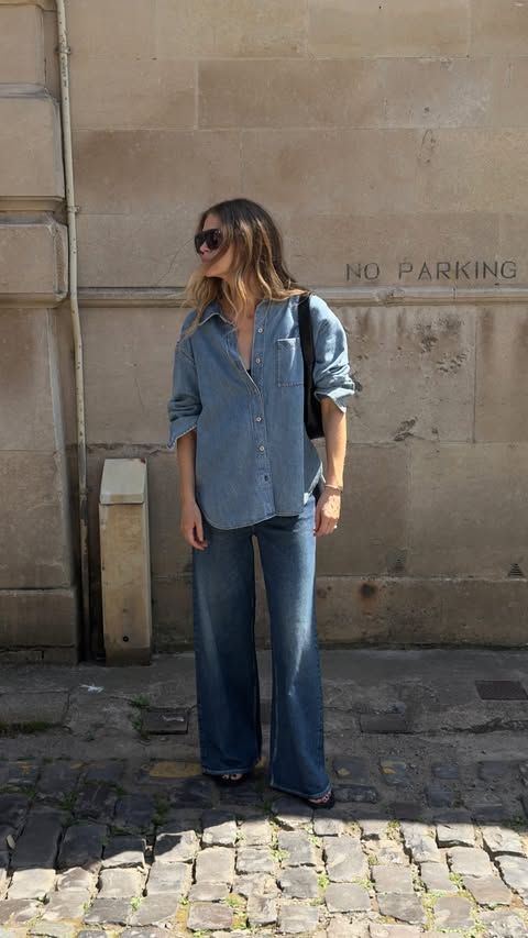 Instagram post by @lu.hough for rag & bone. Caption reads: The comfort of jersey, with the style of denim.....