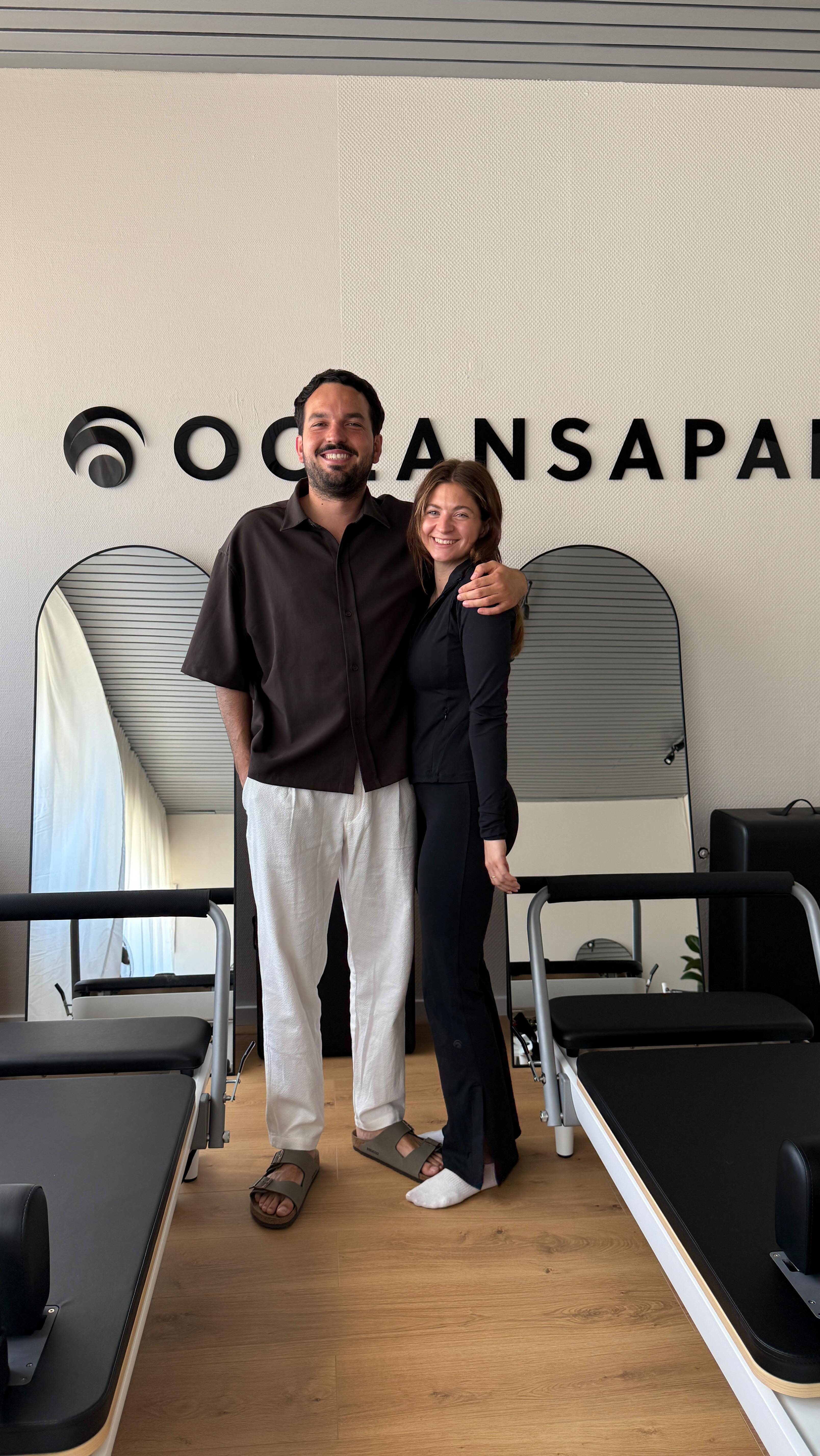 Instagram post by @deinetanzlehrerin for OCEANSAPART. Caption reads: From construction site to our very first class....