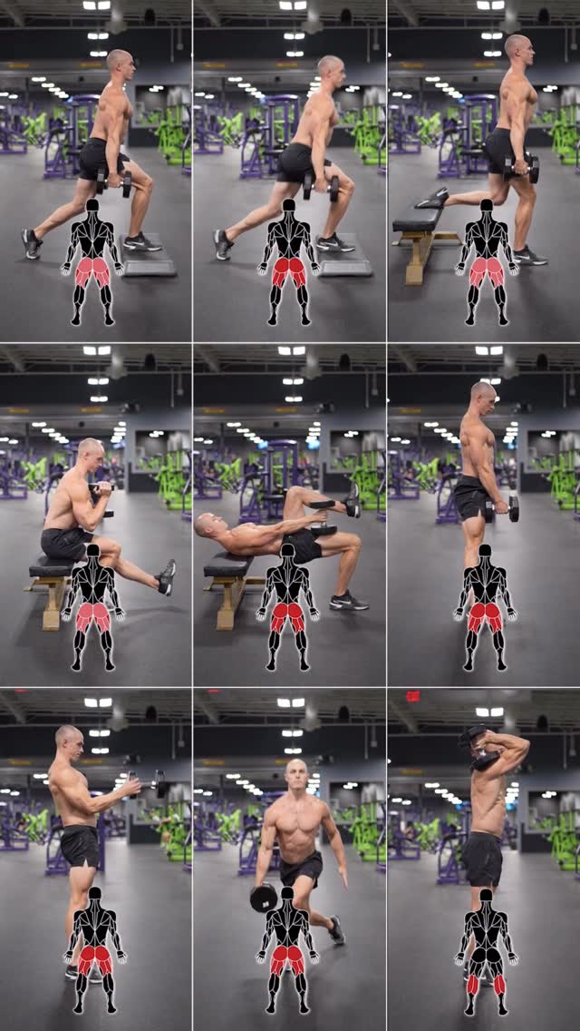 Instagram post by @alex_lueth for Transparent Labs. Caption reads: Dumbbell lower body exercises!

Here are some leg....