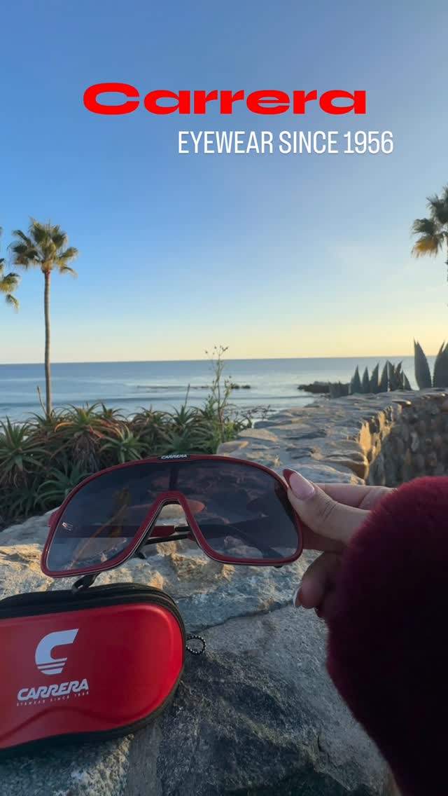 Instagram post by @monaabedian for Carrera Eyewear. Caption reads: #ad @carrera 🕶️♥️ #carrera 
#DriveYourStory....