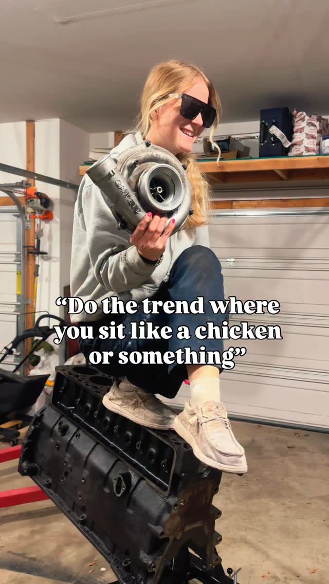 Instagram post by @crazy.k.kustomz for Mopar. Caption reads: Well the block is heading off to the machine shop!....