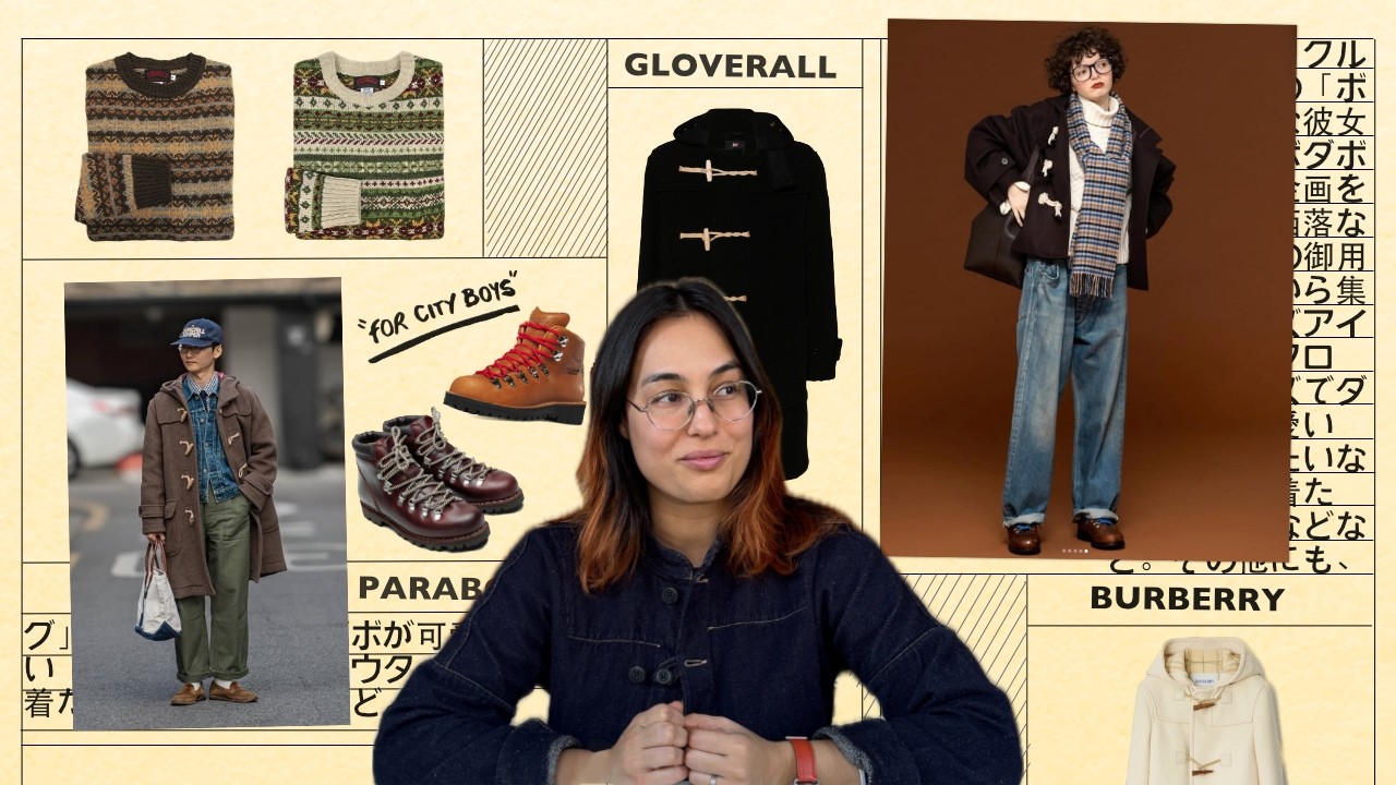 YouTube post by @percish for Danner. Caption reads: Dress like you live in Tokyo (winter 2024).