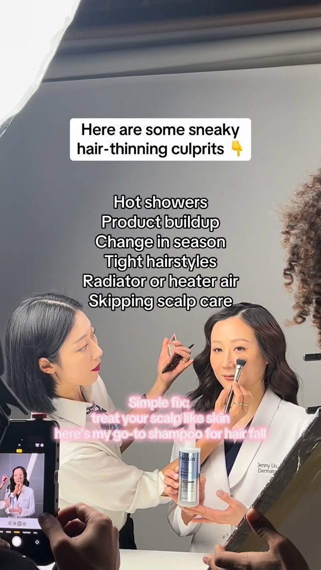 Instagram post by @derm.talk for NIOXIN. Caption reads: Check out my go-to @nioxin Hair Fall Defense....