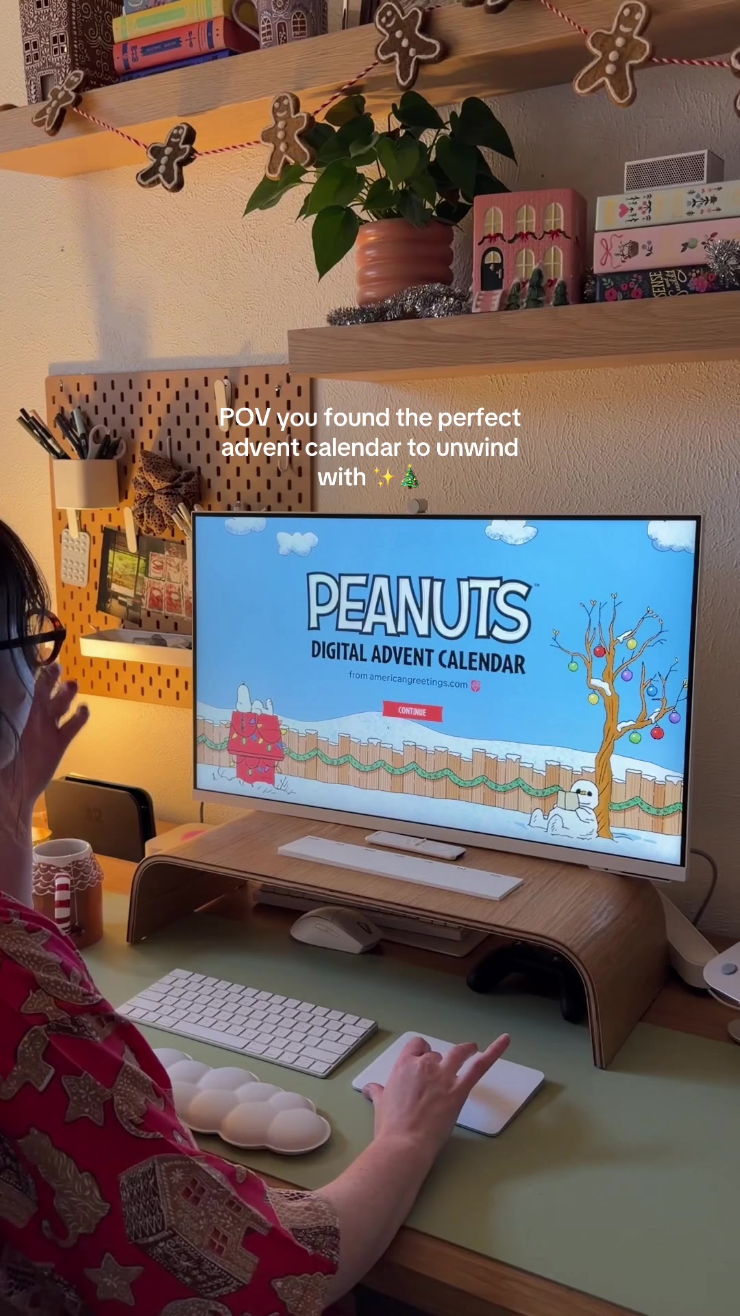 TikTok post by @peruseproject for American Greetings. Caption reads: The perfect digital advent calendar is here!!....