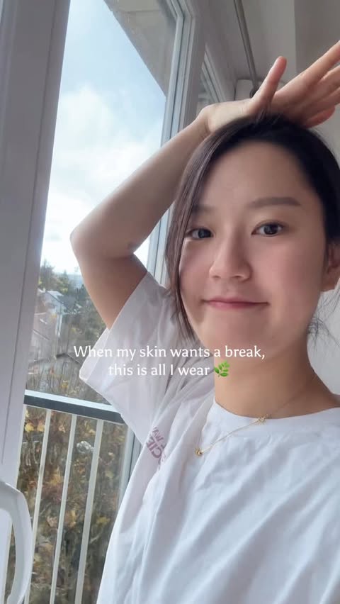 Instagram post by @blueyoobin for Sephora. Caption reads: When my skin wants a break — this is all I wear....