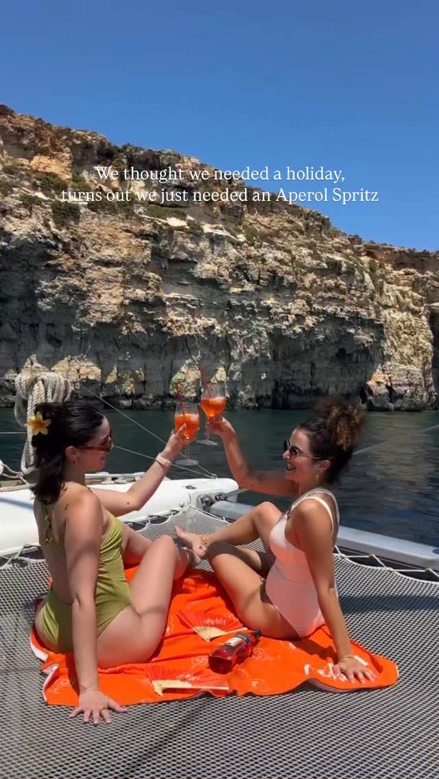 Instagram post by @itsdenisemt for Aperol Spritz. Caption reads: [...] holiday, turns out we just needed an....