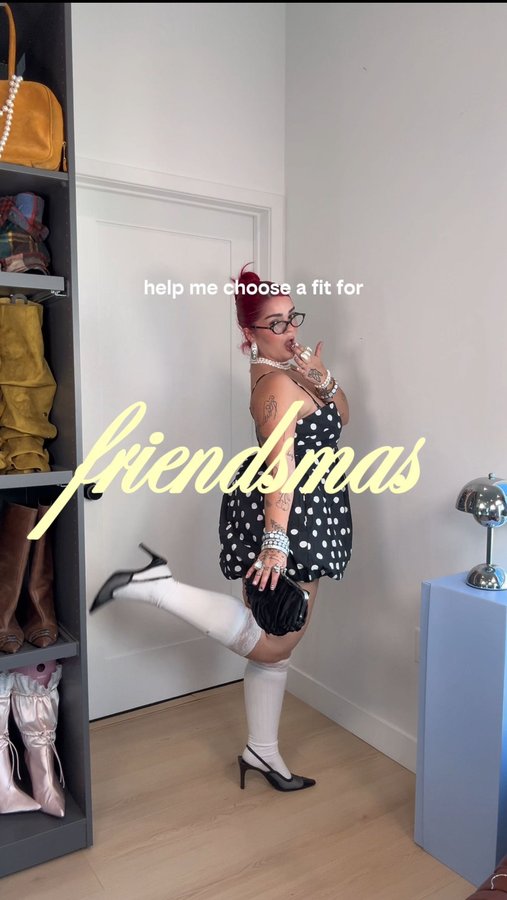 Instagram post by @jadeybird for GAP. Caption reads: forever trying to be the most overdressed at the....