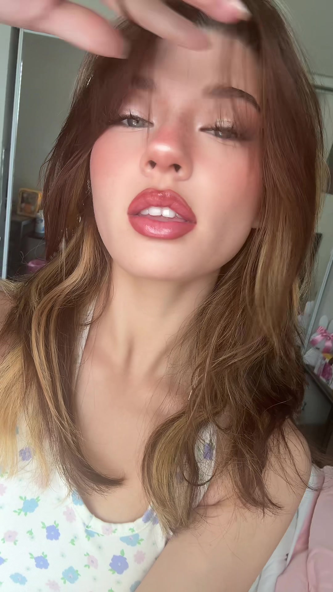 TikTok post by @mmaya_harron for Fowendia Lashes. Caption reads: Lashes by @Fawndia Beauty you can find them in my....