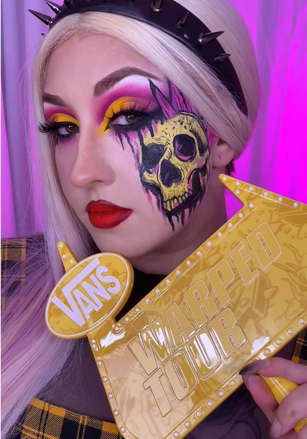 TikTok post by @porcelaindoll13 for Jeffree Star Cosmetics. Caption reads: [...] Warped Tour is so nostalgic! @Jeffree Star....