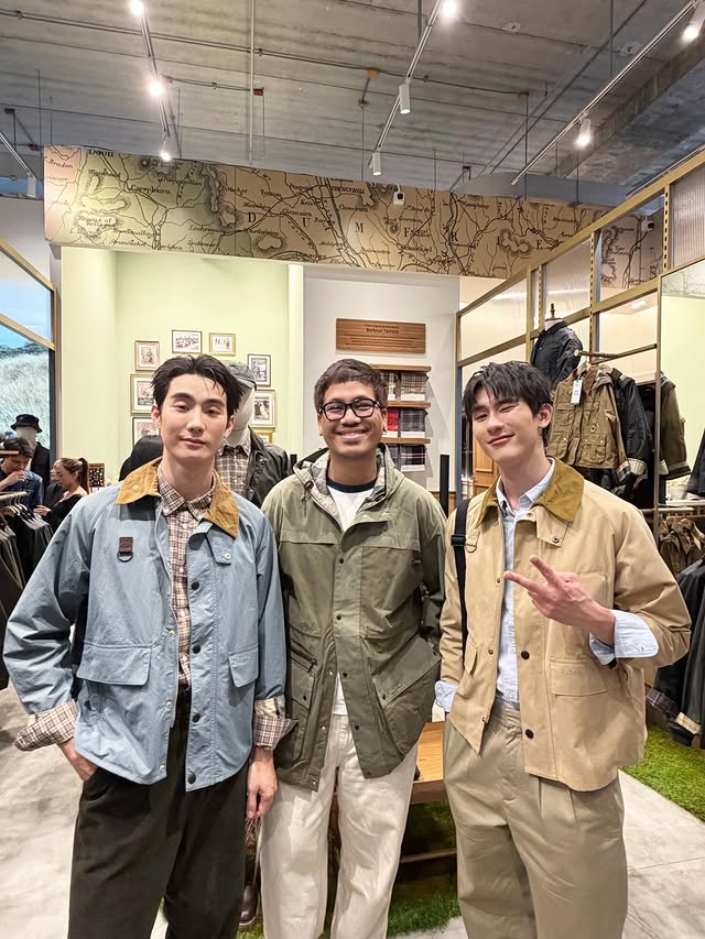 Instagram post by @superbevo26 for Barbour. Caption reads: Congrats to @barbour on the new shop at....