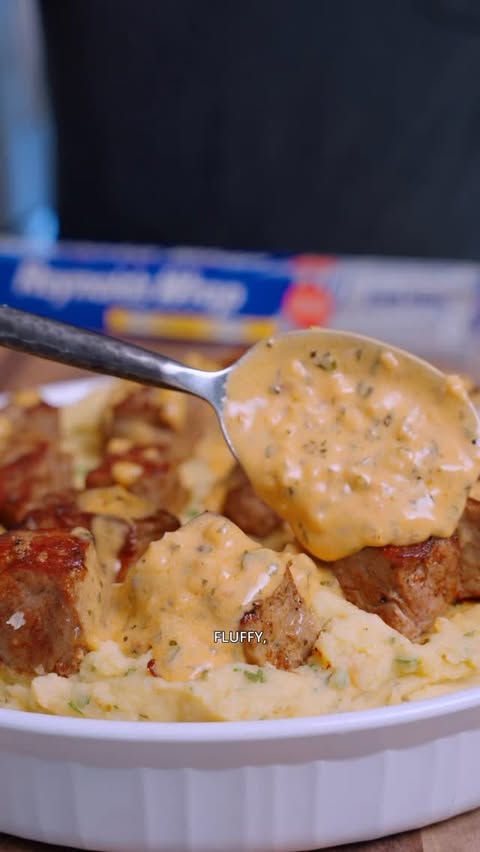 Instagram post by @daves_fire_foods for Reynolds Brands. Caption reads: [...] Butter Mashed Potatoes 🔥using....