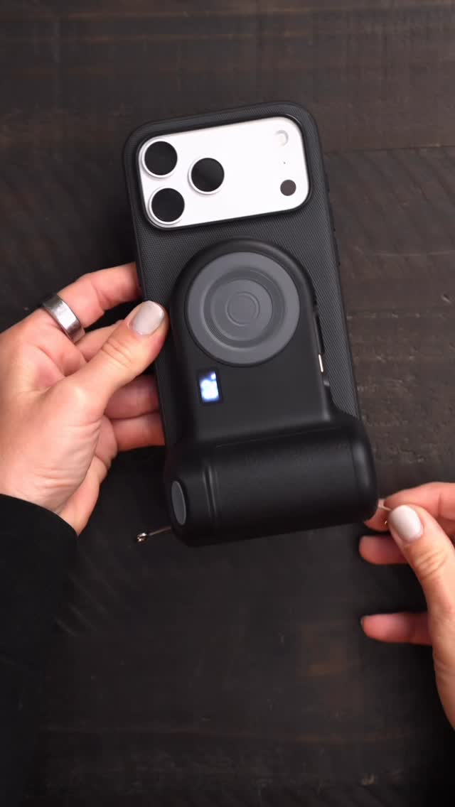 Instagram post by @jennaezarik for Belkin. Caption reads: What a fun little charging/camera accessory from....