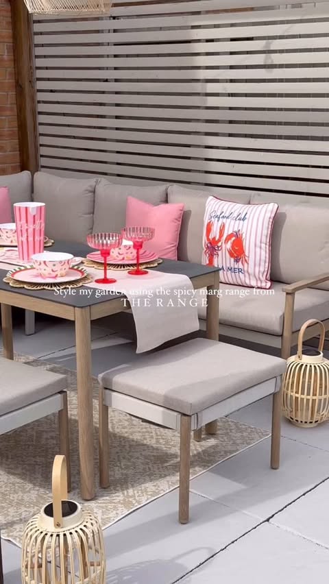 Instagram post by @our_midfordhome87 for The Range. Caption reads: AD | Style my garden using @therangeuk new spicy....