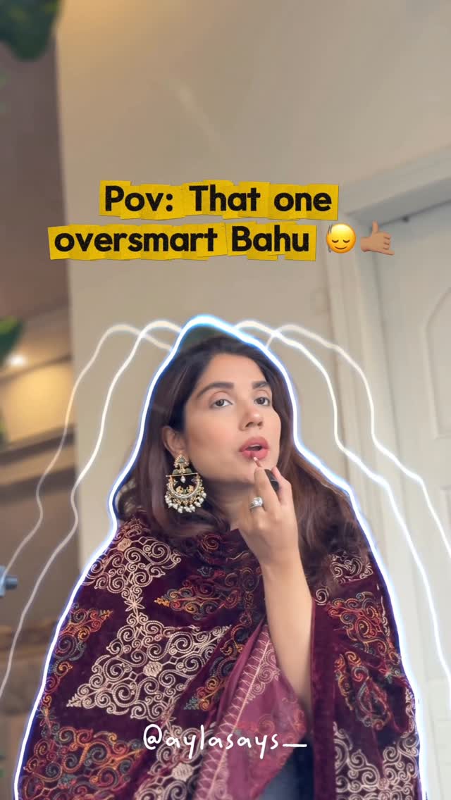 Instagram post by @aylasays_ for Daraz. Caption reads: The bahu who knows all the saving hacks ft....