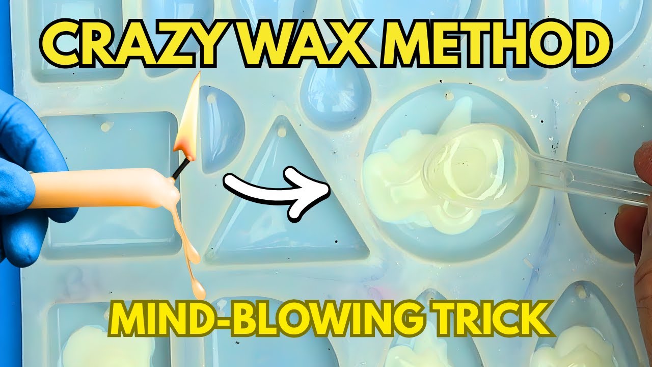YouTube post by @SteveMcDonaldArtsandCrafts for Resiners. Caption reads: This Melted Candle Wax Technique Is Mind-Blowing.