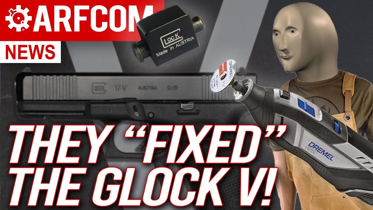 YouTube post by @ARFCOMNews for Vortex Optics. Caption reads: Glock V Switch Fiasco + FPC & NRA Team Up? + Red....