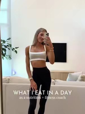 TikTok post by @natalieolsonnn for Happy Aging. Caption reads: [...] foods + protein + longevity using @Happy....