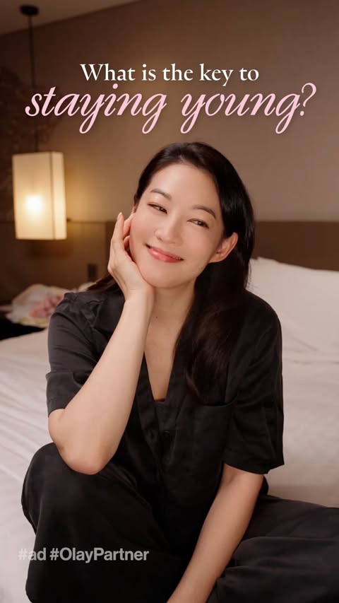 Instagram post by @arden_cho for OLAY. Caption reads: #Ad #Olaypartner @Olay Super Cream has become my....