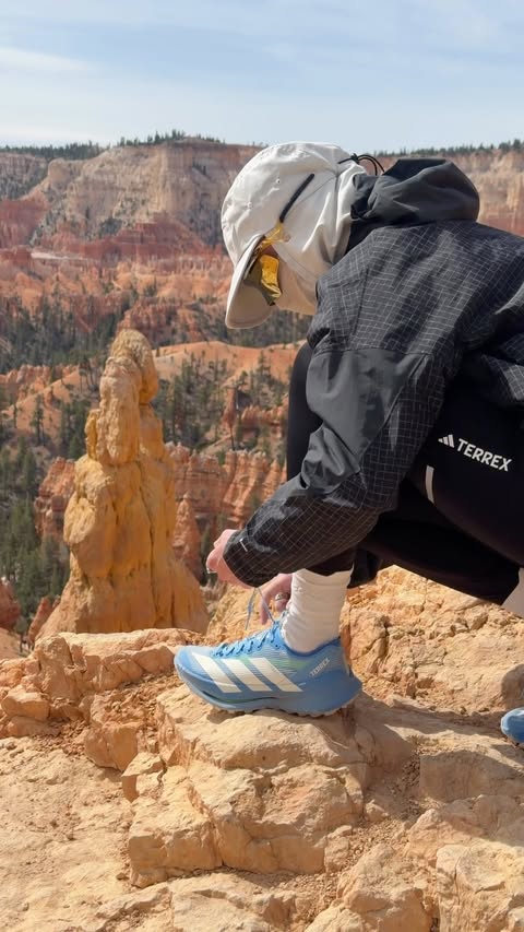 Instagram post by @maddy_runs for adidas Running. Caption reads: took my @adidasrunning Agravic Speed Ultra 2s out....