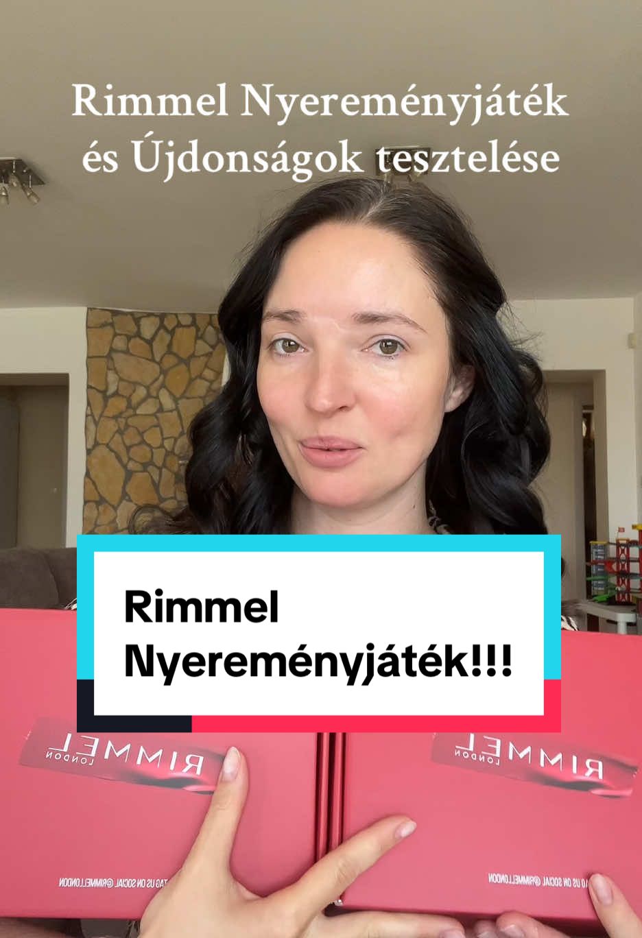TikTok post by @beautybyszimi for rimmellondon. Caption reads: @rimmellondon Reklámnak minösülő tartalom!....