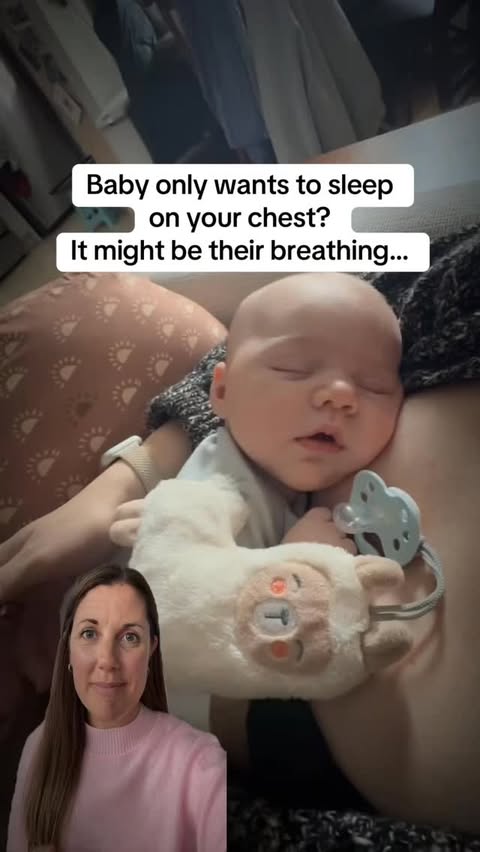 Instagram post by @babysleepteam for Grownsy. Caption reads: If your baby is sick and will only sleep on your....