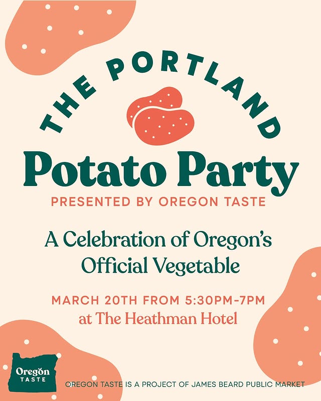 Instagram post by @james_beard_public_market for Travel Oregon. Caption reads: [...] thanks to our sponsors: @oregonspuds....