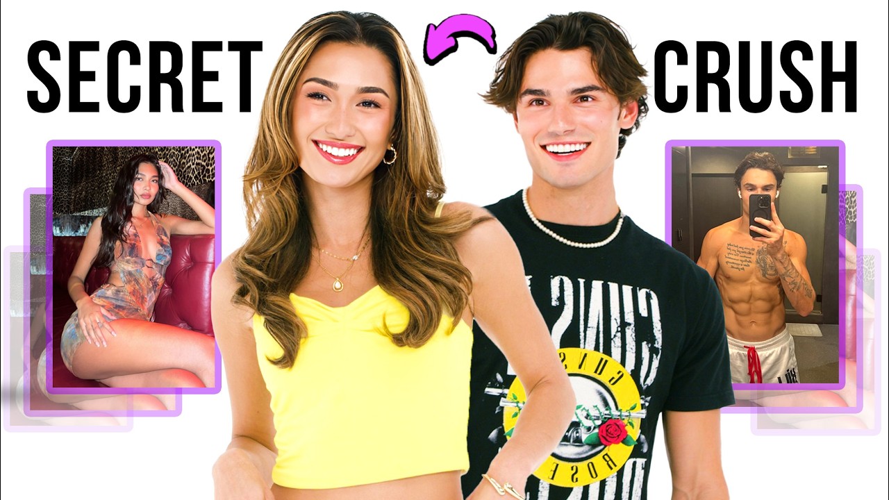 YouTube post by @poppiesstudios for Herohero. Caption reads: 8 Singles Guess Their Secret Crush.