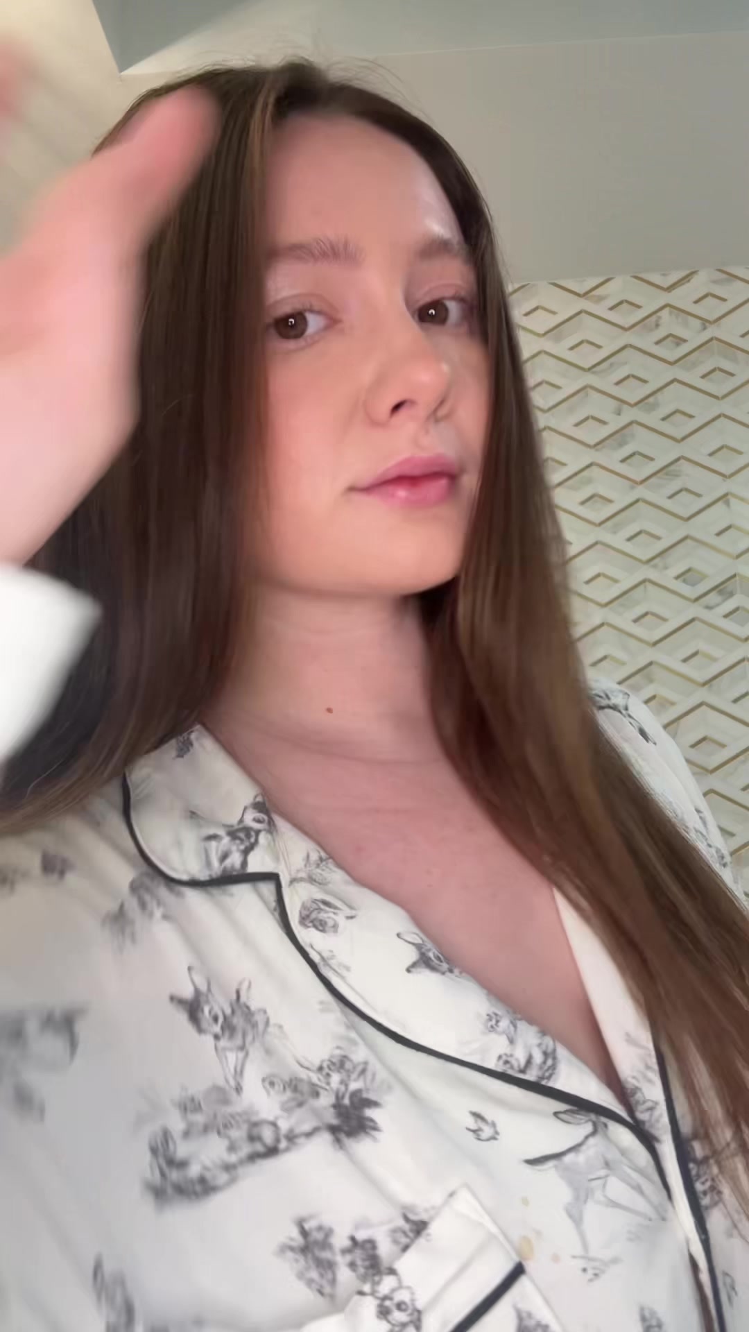 TikTok post by @emmarosekenney1 for Drybar. Caption reads: 5 minute easy blow out @The Drybar #brushcrush .