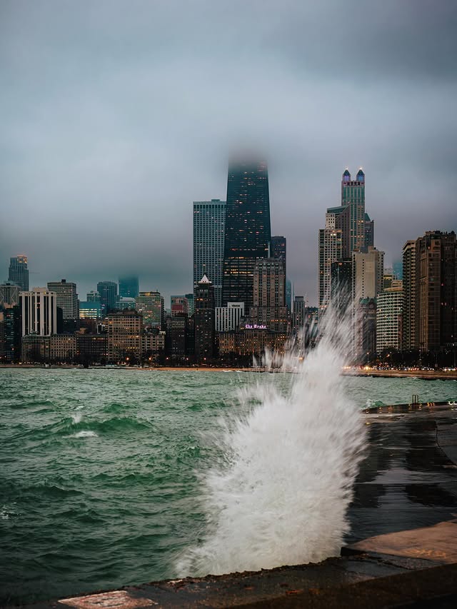 Instagram post by @jn for Choose Chicago. Caption reads: A stroll through Chicago at night.

[Ads] Chicago....