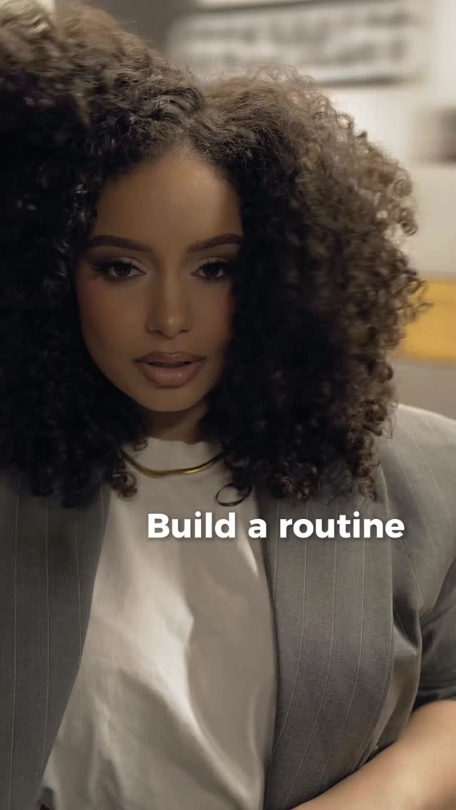 Instagram post by @katherinejose_ for Ouidad. Caption reads: Your next stop — hair that finally makes sense....