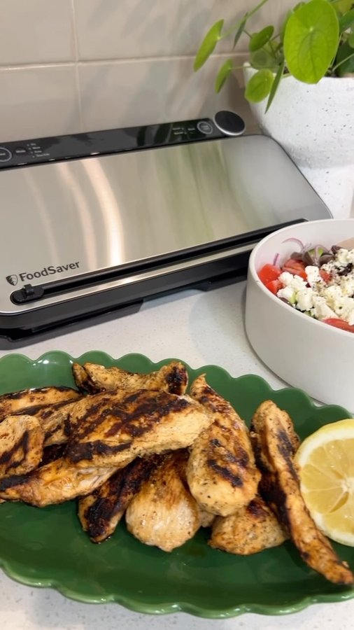 Instagram post by @dezi_cooks for FoodSaver. Caption reads: [...] and easy to make. I’ve used the FoodSaver....