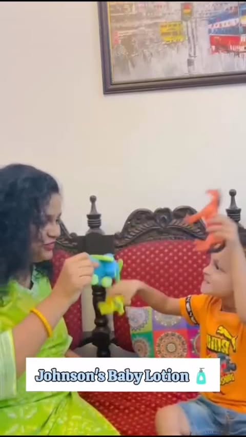 Instagram post by @nutan_parmar for Johnson’s Baby. Caption reads: Baby’s skin is extra prone to dryness, which is....