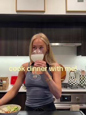 TikTok post by @sydneyschiffer for ARMRA. Caption reads: [...] dinner without a yummy drink??? 🍋‍🟩 @ARMRA....