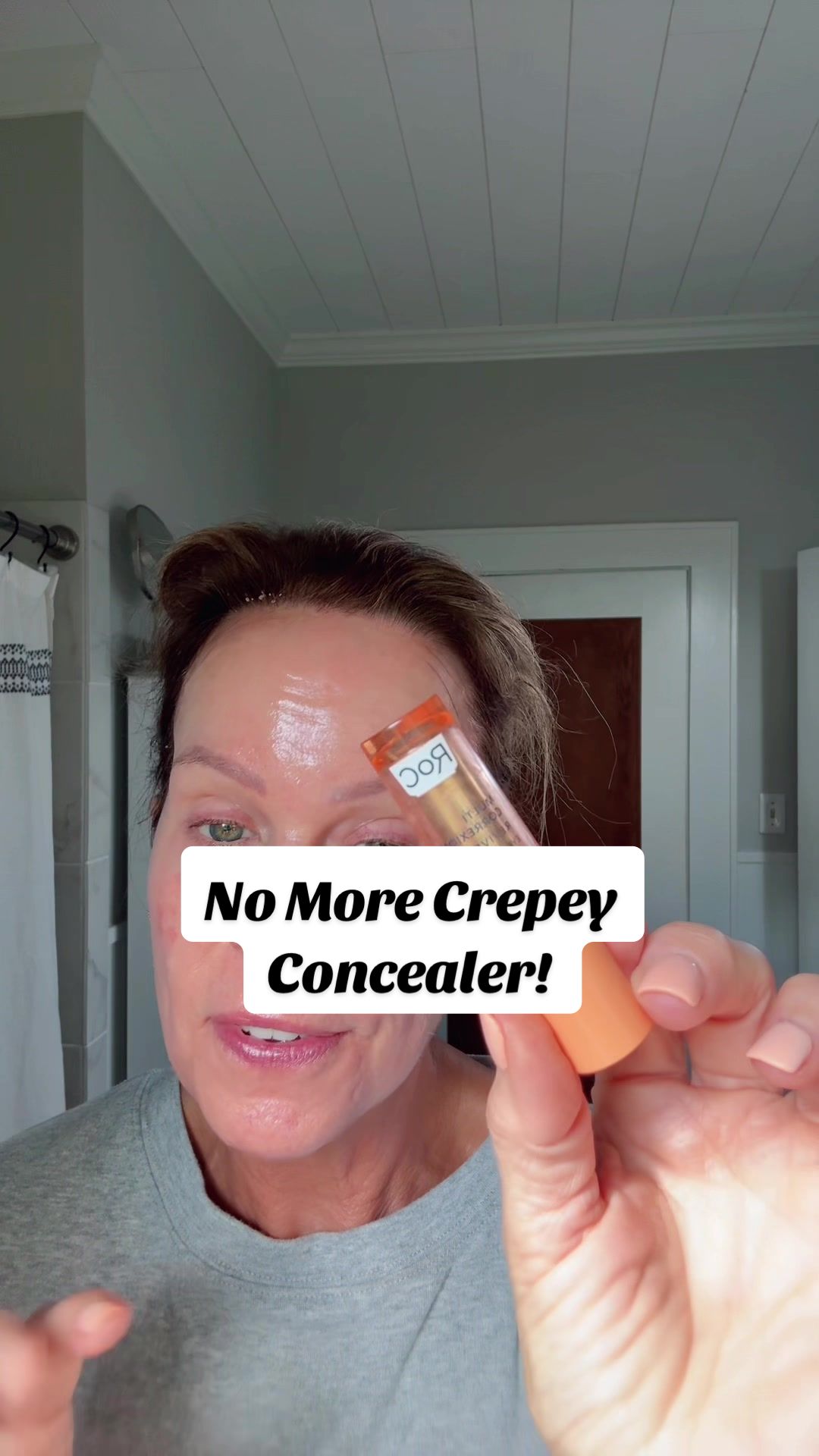 TikTok post by @mandyfromtexas for RoC Skincare. Caption reads: This @RoC Skincare Revive and Eye Balm is pure....